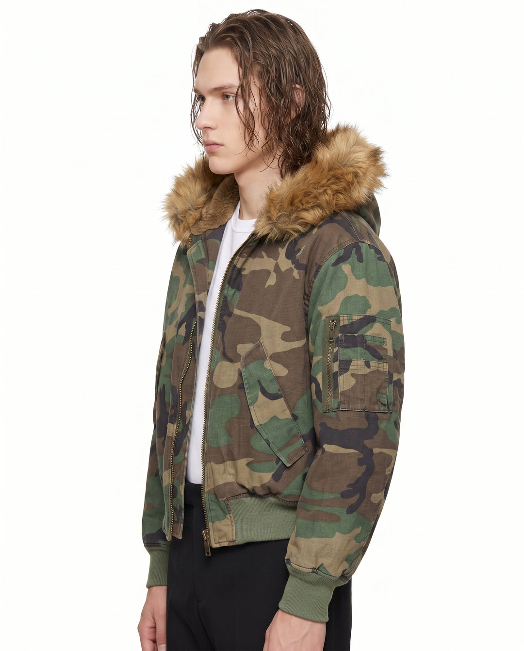 Camo Hooded Jacket na2895
