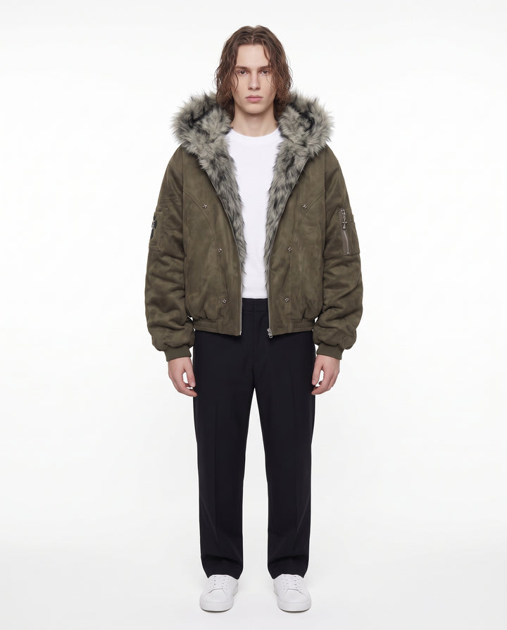Fur Hooded Jacket na3172