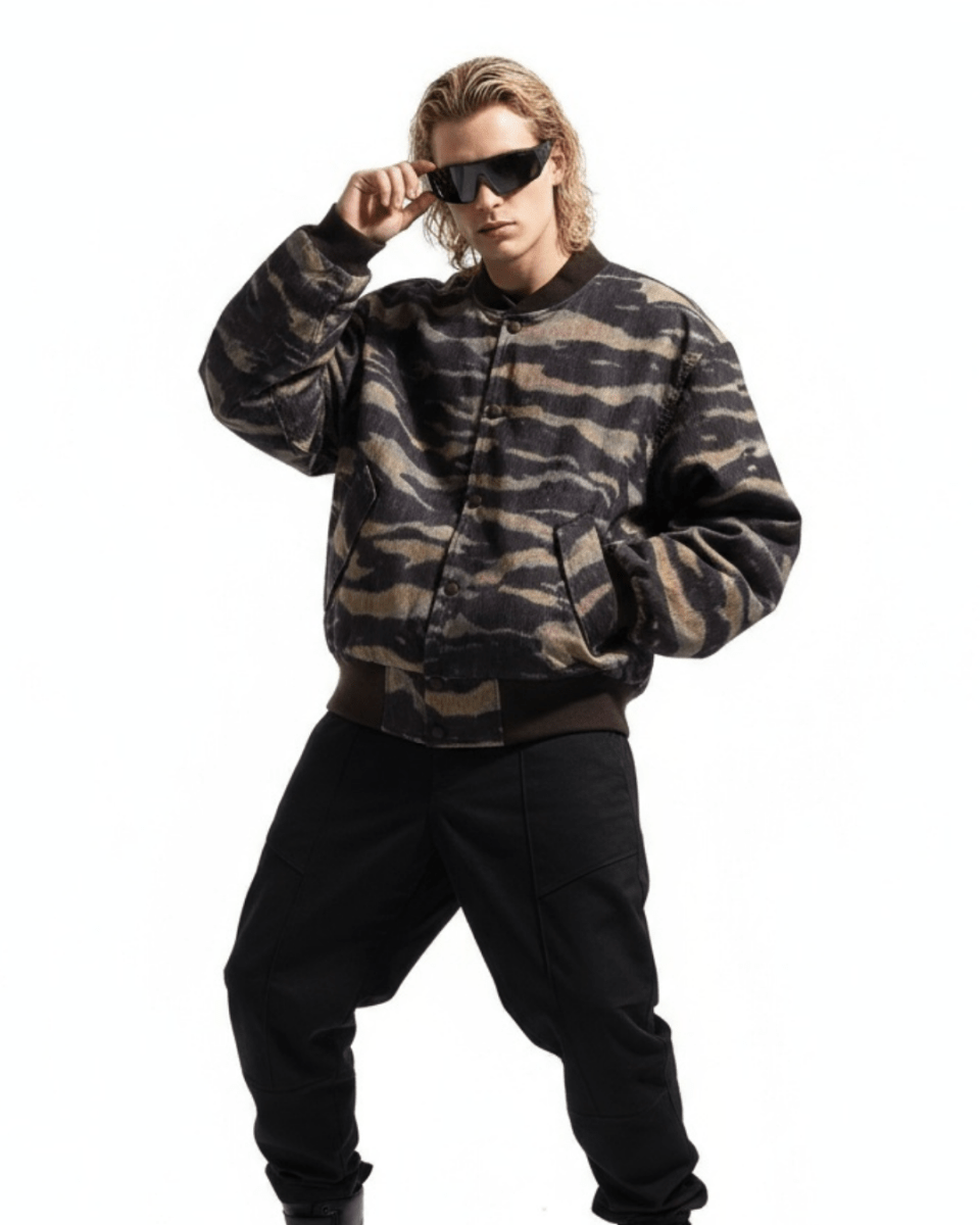 Nanostudio Tiger Camo Bomber Jacket (na2196)