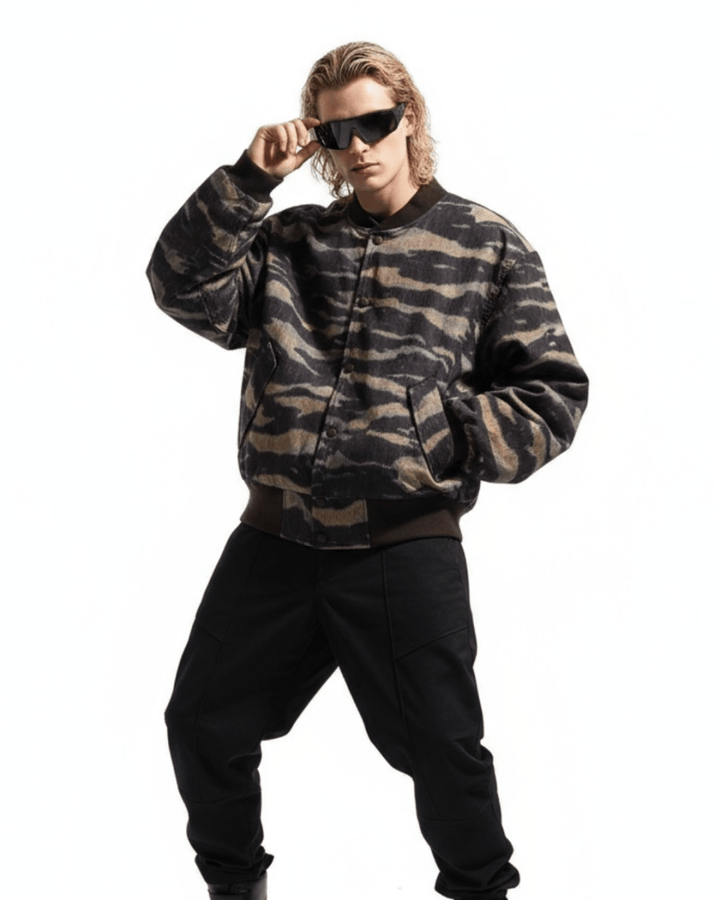 Nanostudio Tiger Camo Bomber Jacket (na2196)