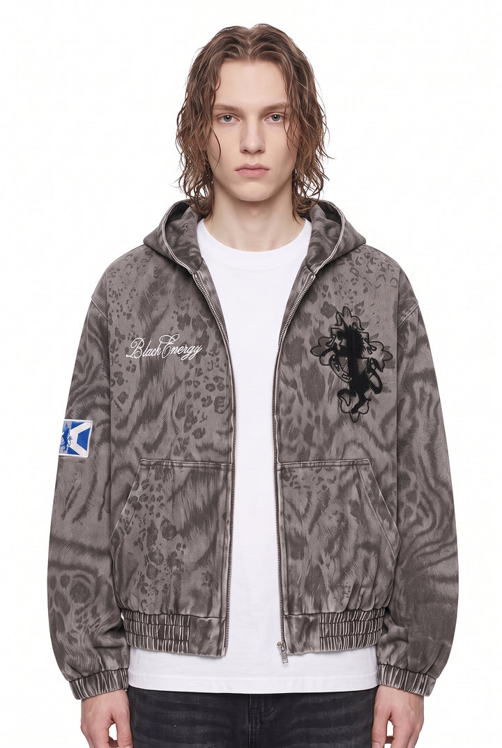 Washed Hooded Jacket na2814