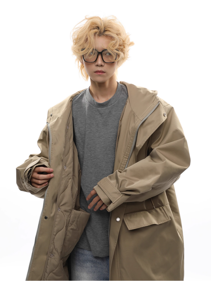 【FUTUREBOY】two-piece windbreaker removable liner jacket  na1715