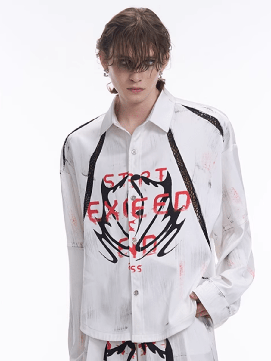 STARTEXCEEDEND】Skeleton printing LOGO Jacket + Bottoms na1871 