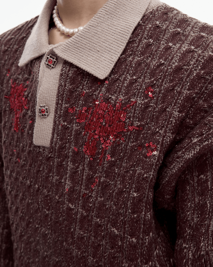 [ArguE CulturE] Garnet Bloom Knit Top na2250