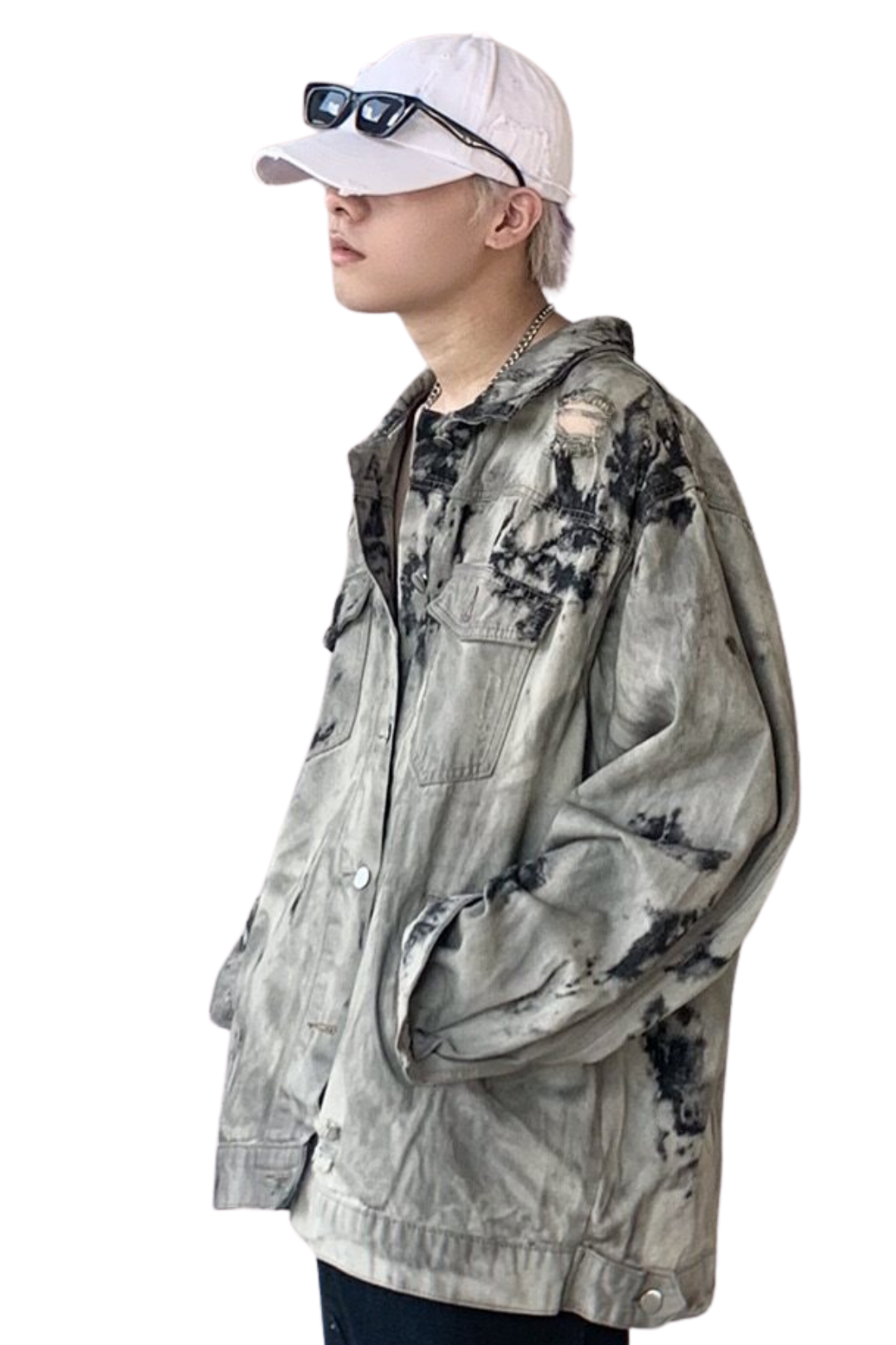 Grunge Bleach Pattern Jacket na2440