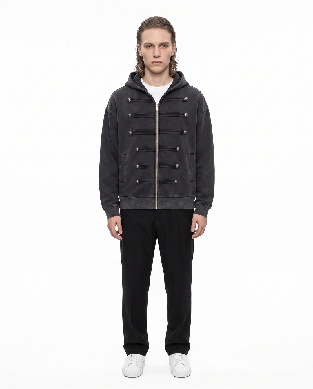 Military Zip Hoodie na3100