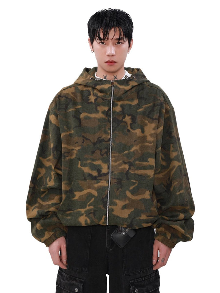 [MRNEARLY] loose zipper hooded jacket na1503