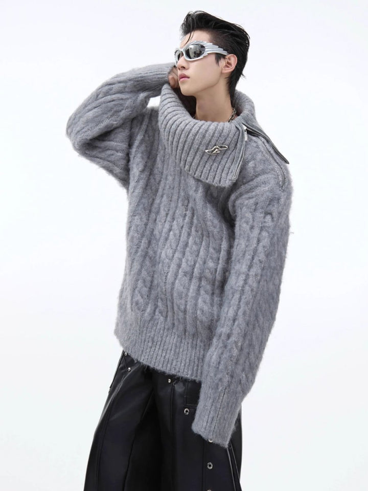 【CulturE】high neck loose knit  na1580