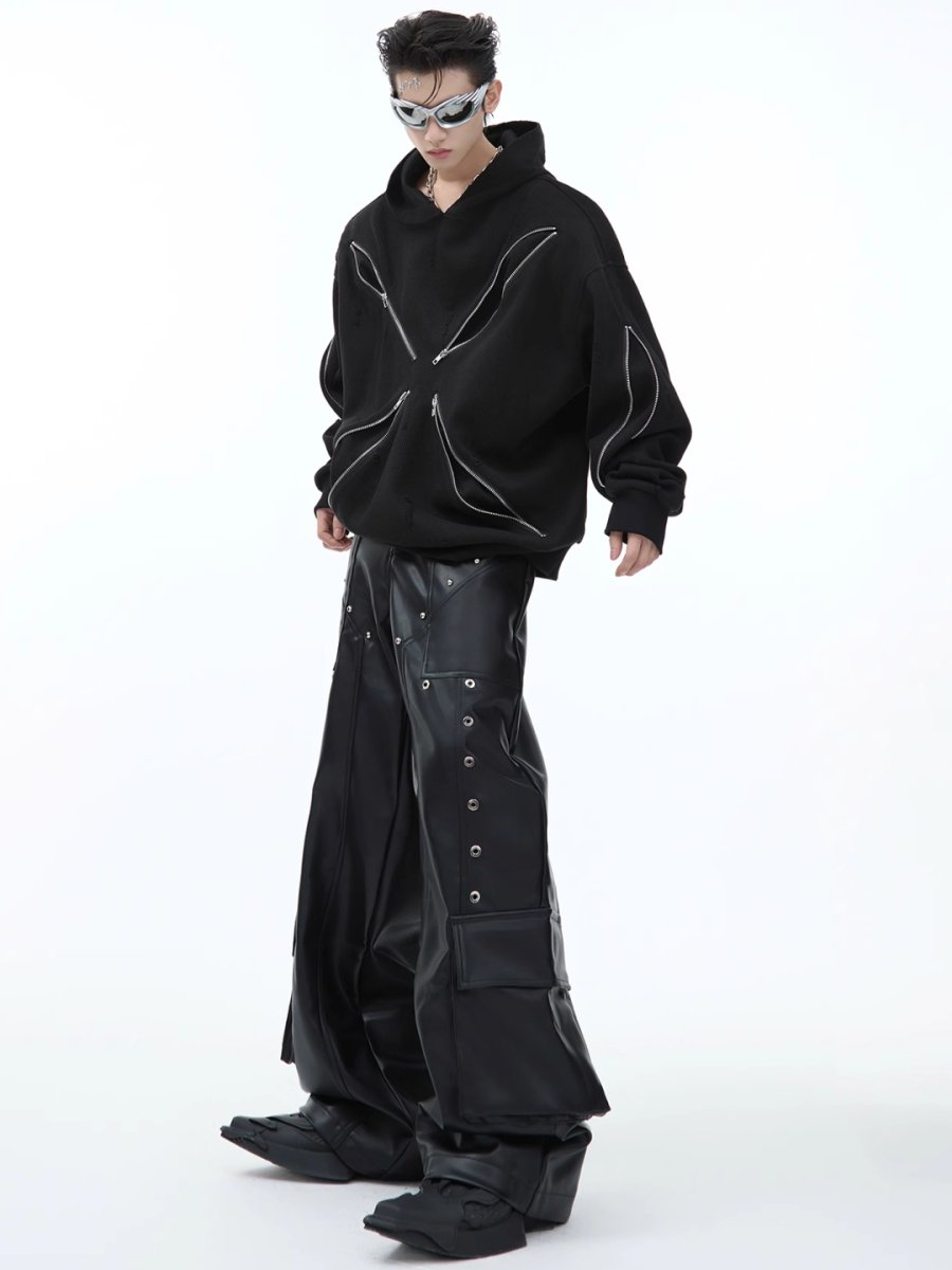 【CulturE】Metal Zipper Design Hooded  na1583