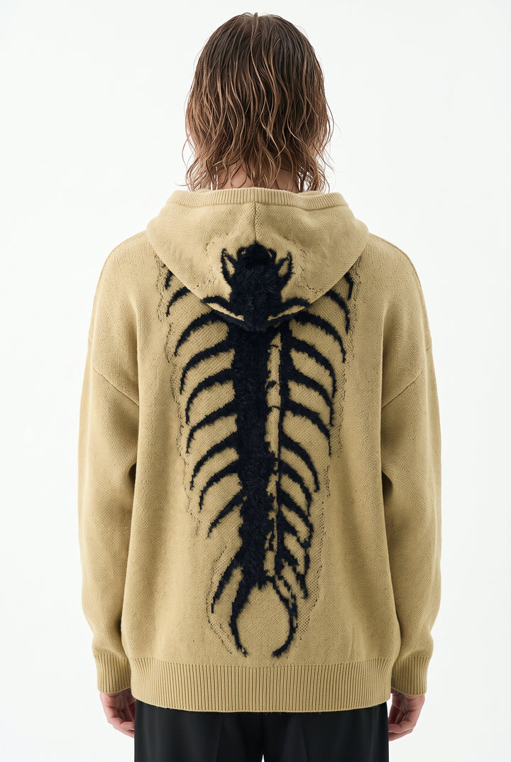Skeleton Knit Hoodie na2777