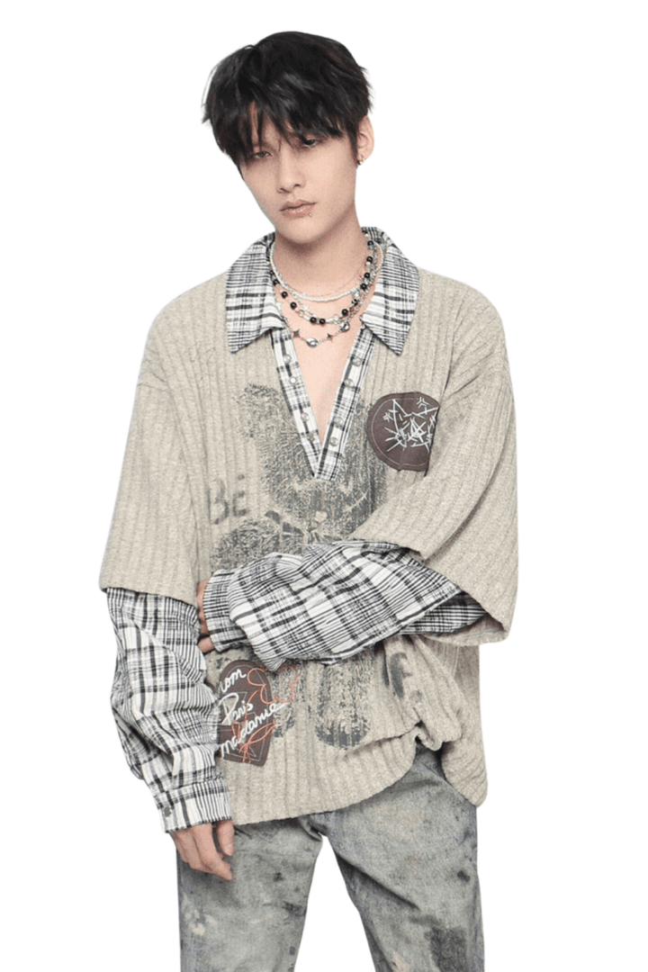 Vintage Layered Street Tee  na2452