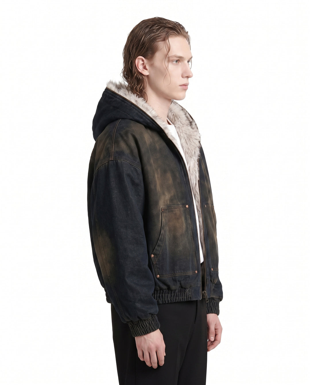 Fur Hooded Jacket na3065