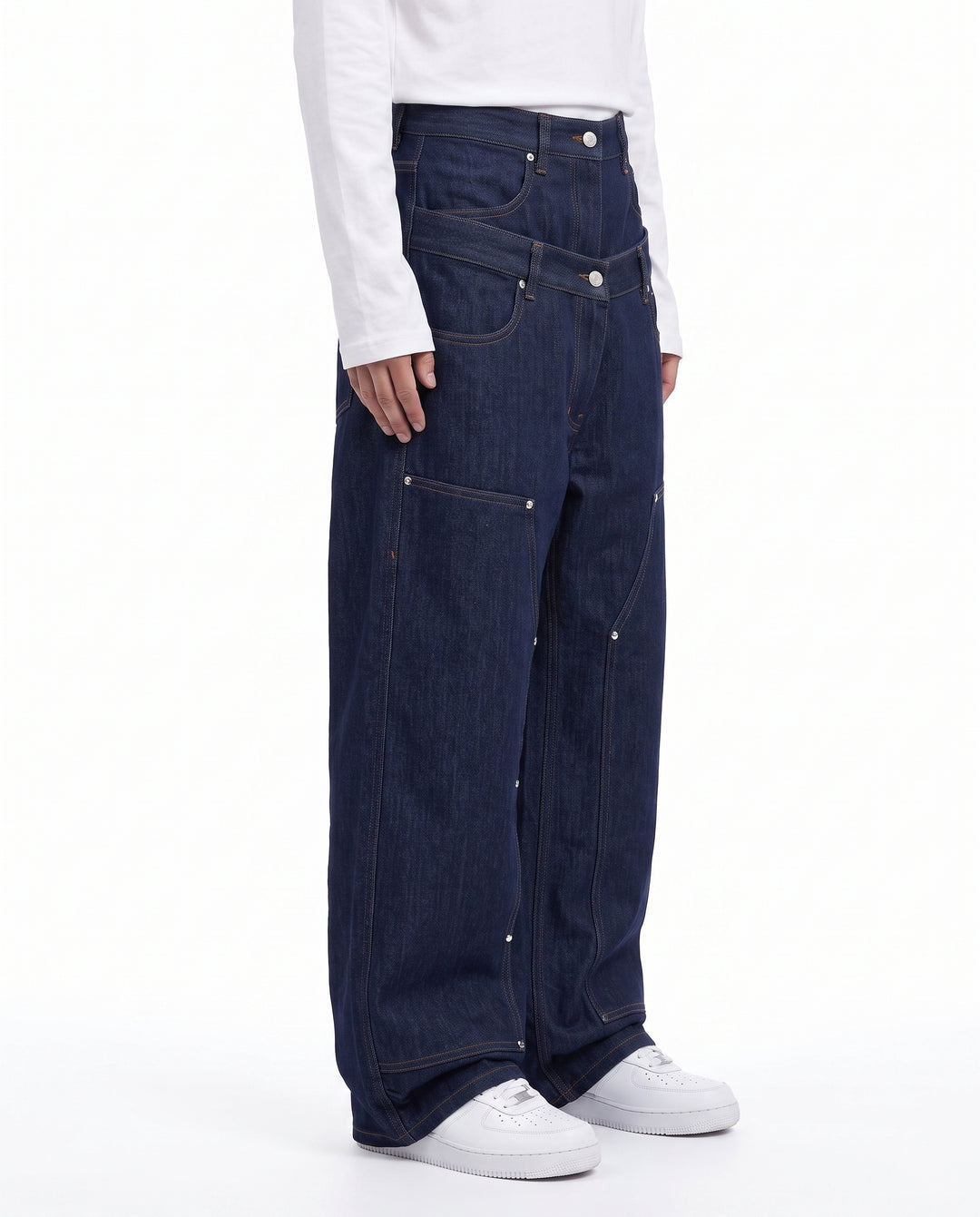 Studded Wide Jeans na3054