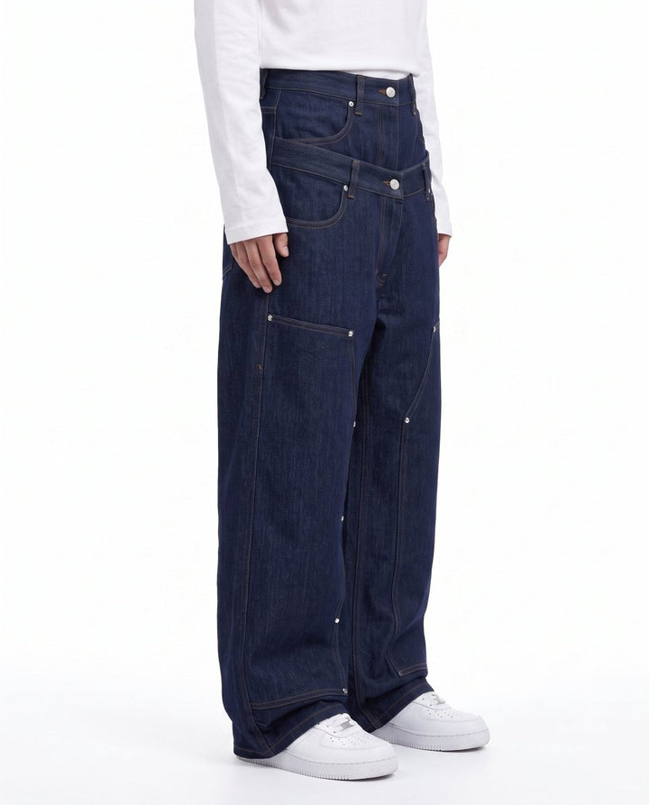 Studded Wide Jeans na3054
