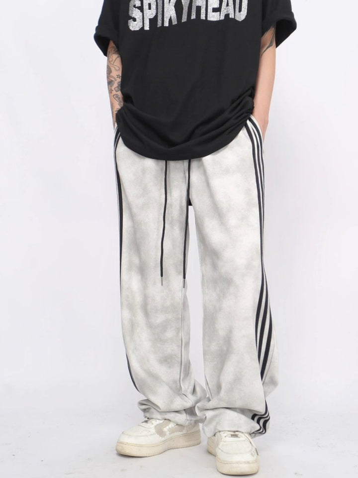 【Mz】side striped loose pants na1472