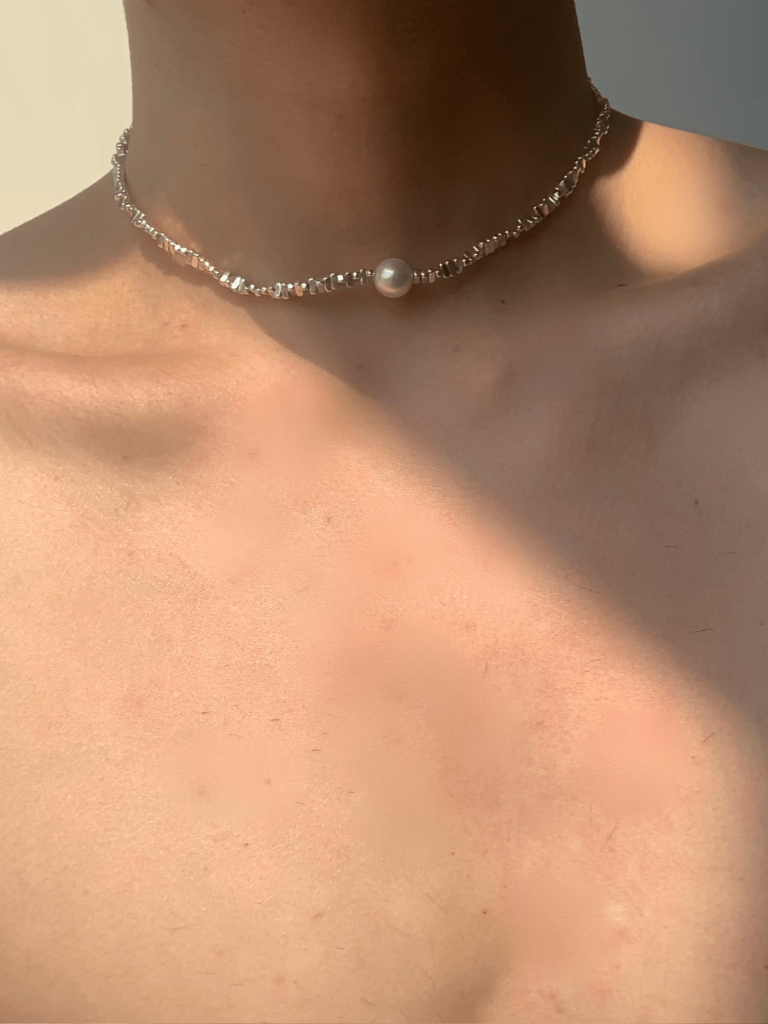 pearl jewelry simple silver necklace na1297