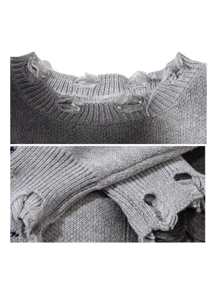 【Mz】high street broken hole cross pin knit na1547