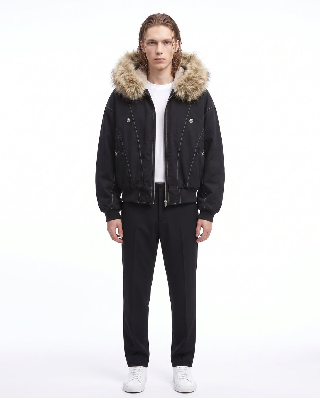 Fur Hooded Jacket na3064