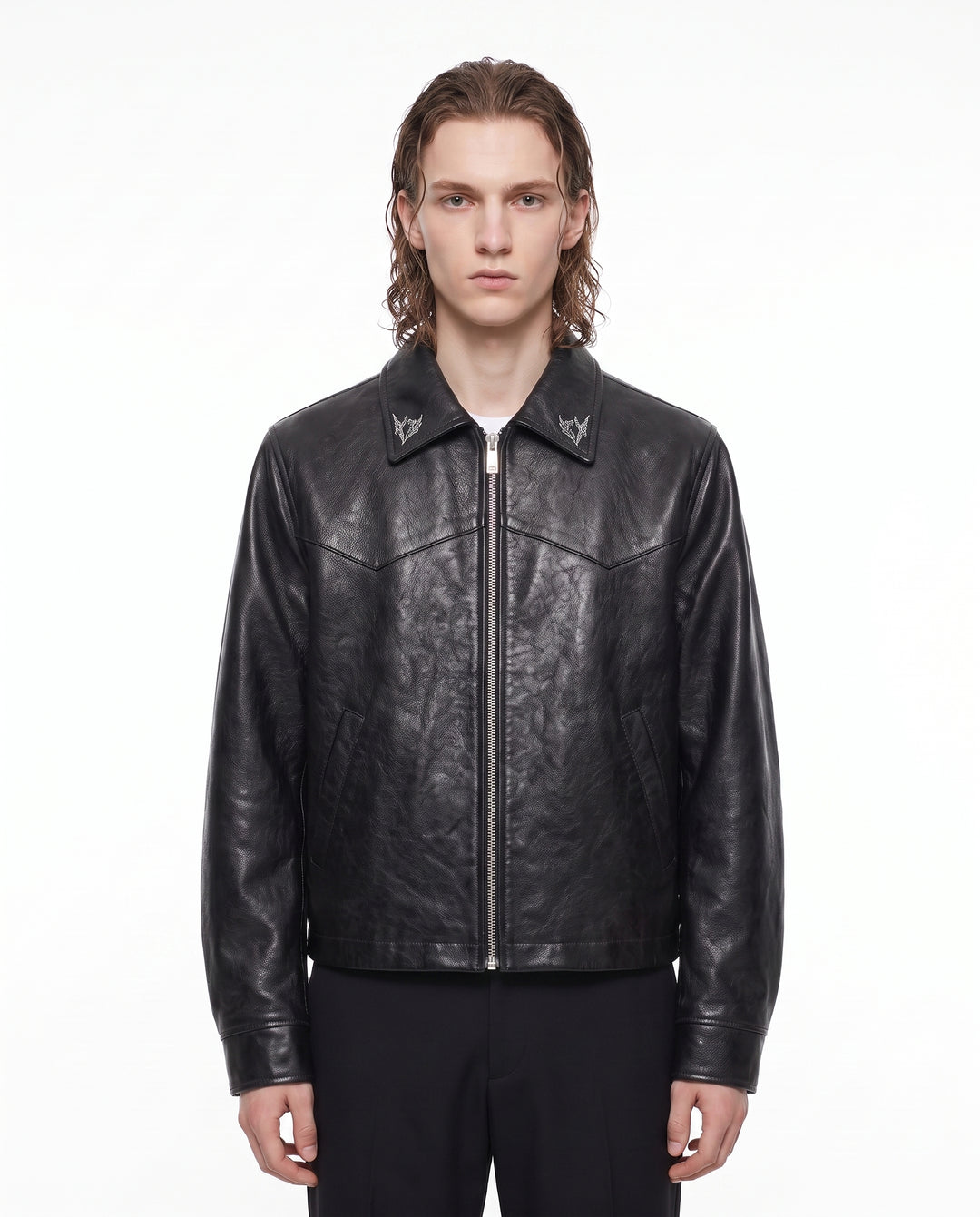 Graphic Leather Jacket na2948