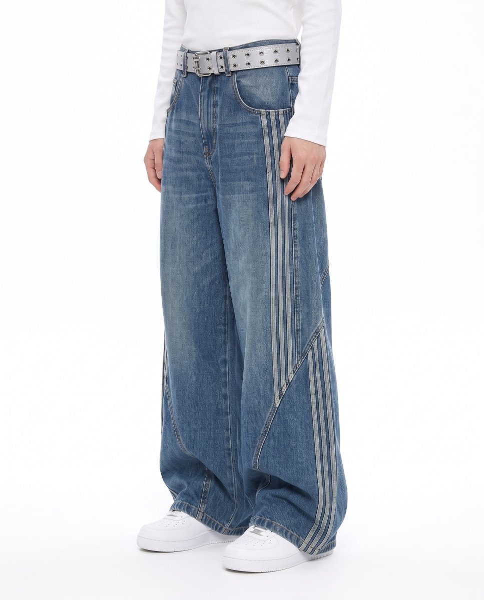 Striped Baggy Jeans na3227