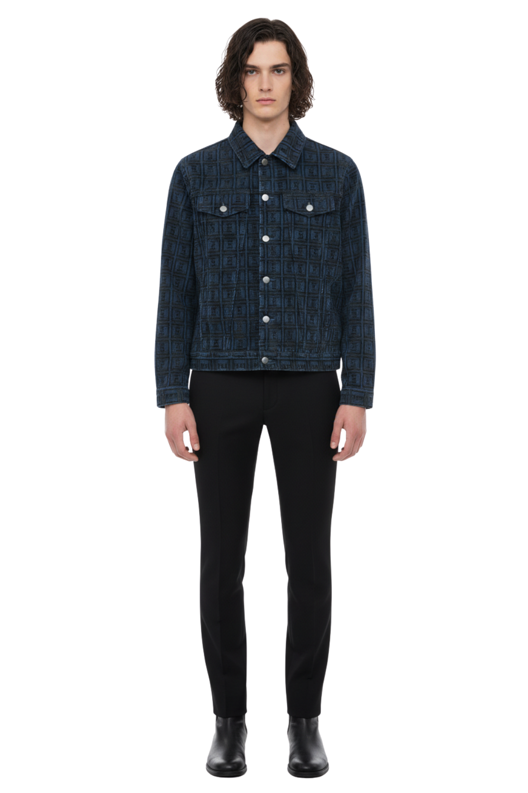 Embossed Monogram Denim Jacket  na2399