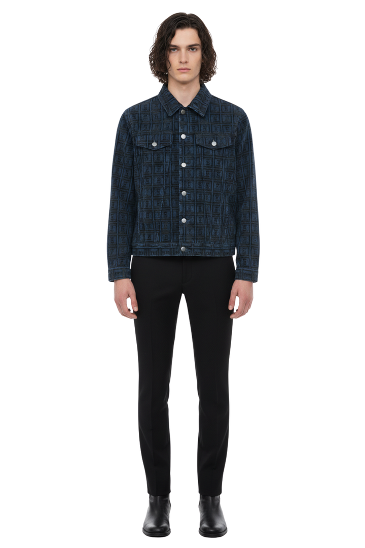 Embossed Monogram Denim Jacket  na2399