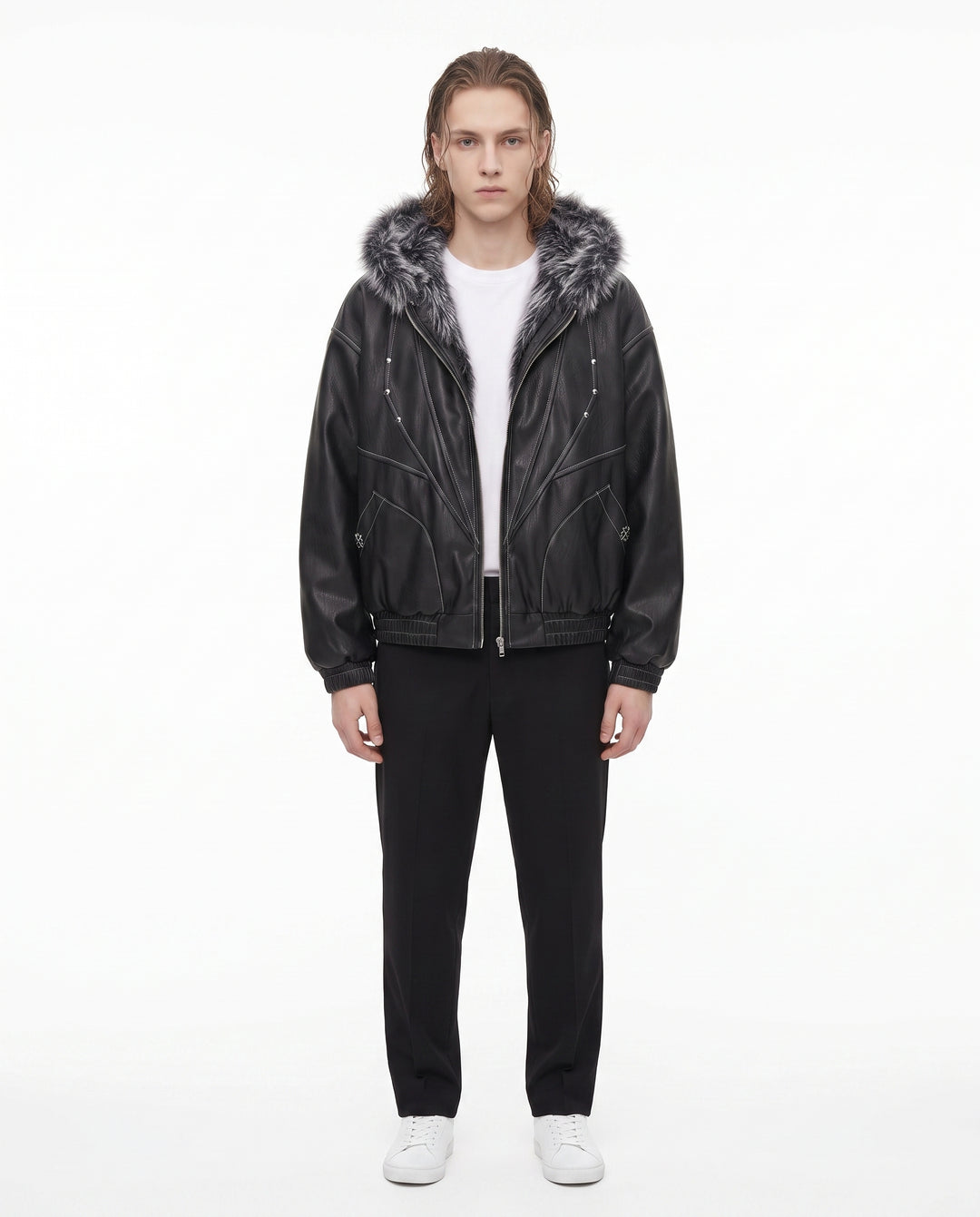 Fur Hooded Jacket na3063