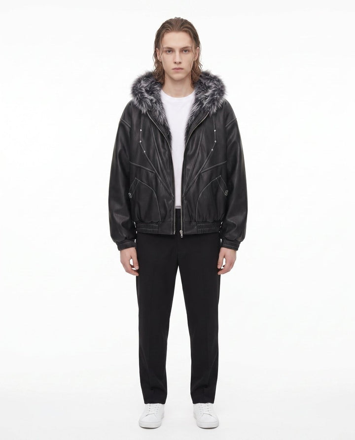 Fur Hooded Jacket na3063