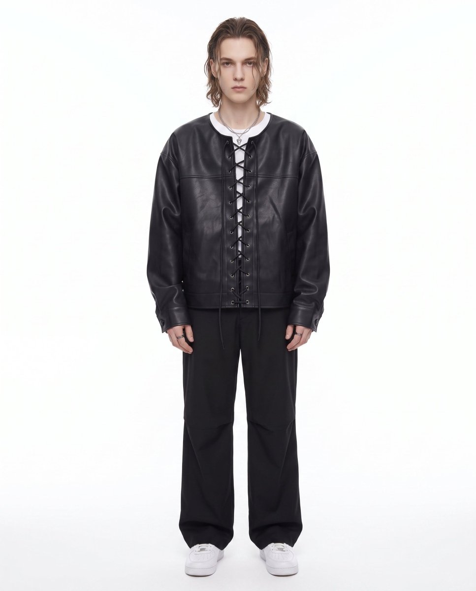 Lace Leather Jacket na3051