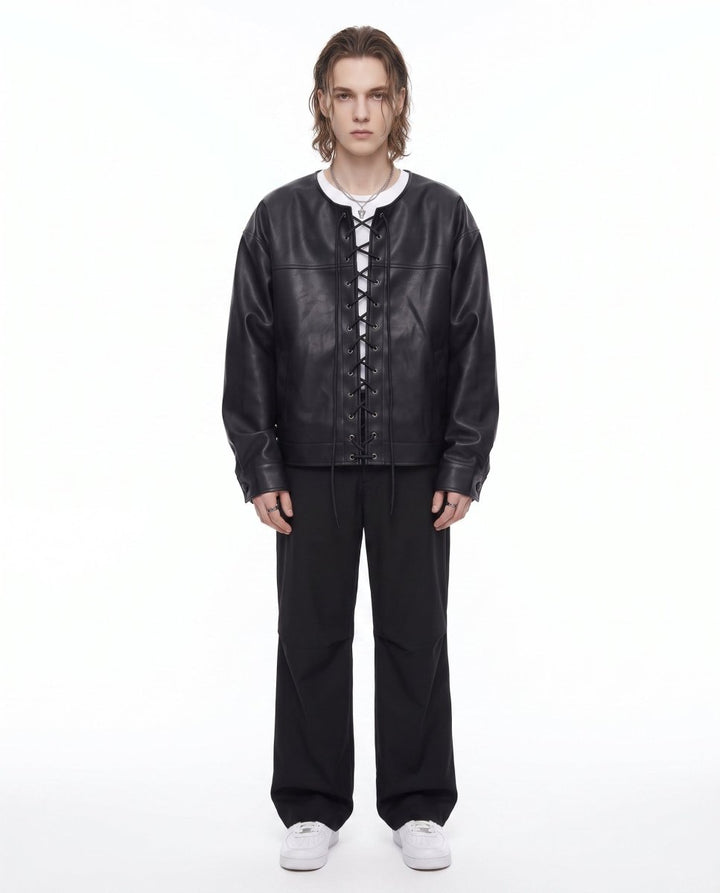 Lace Leather Jacket na3051