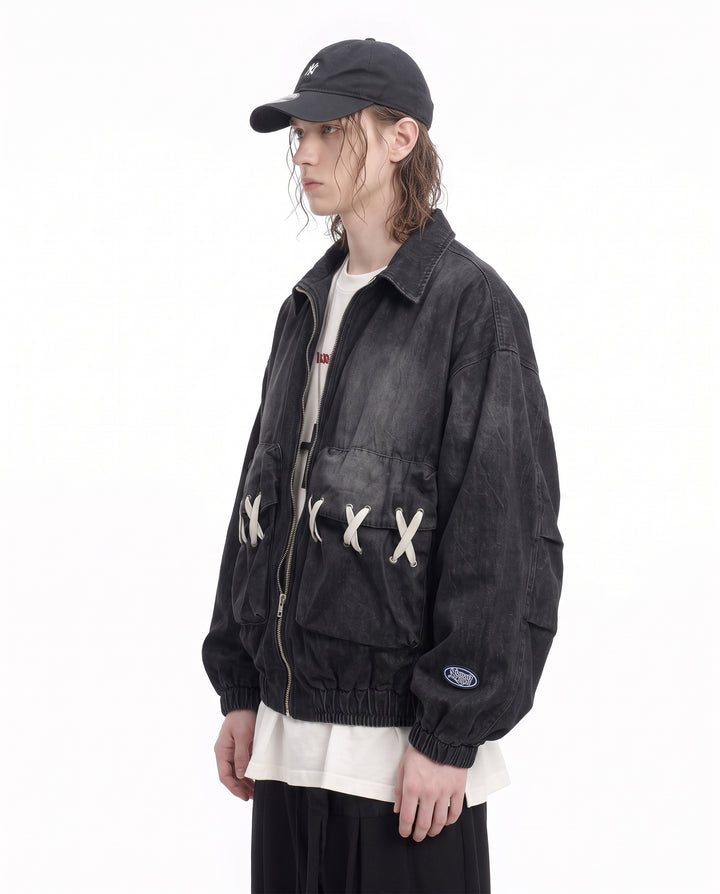 Laced Denim Jacket na3217