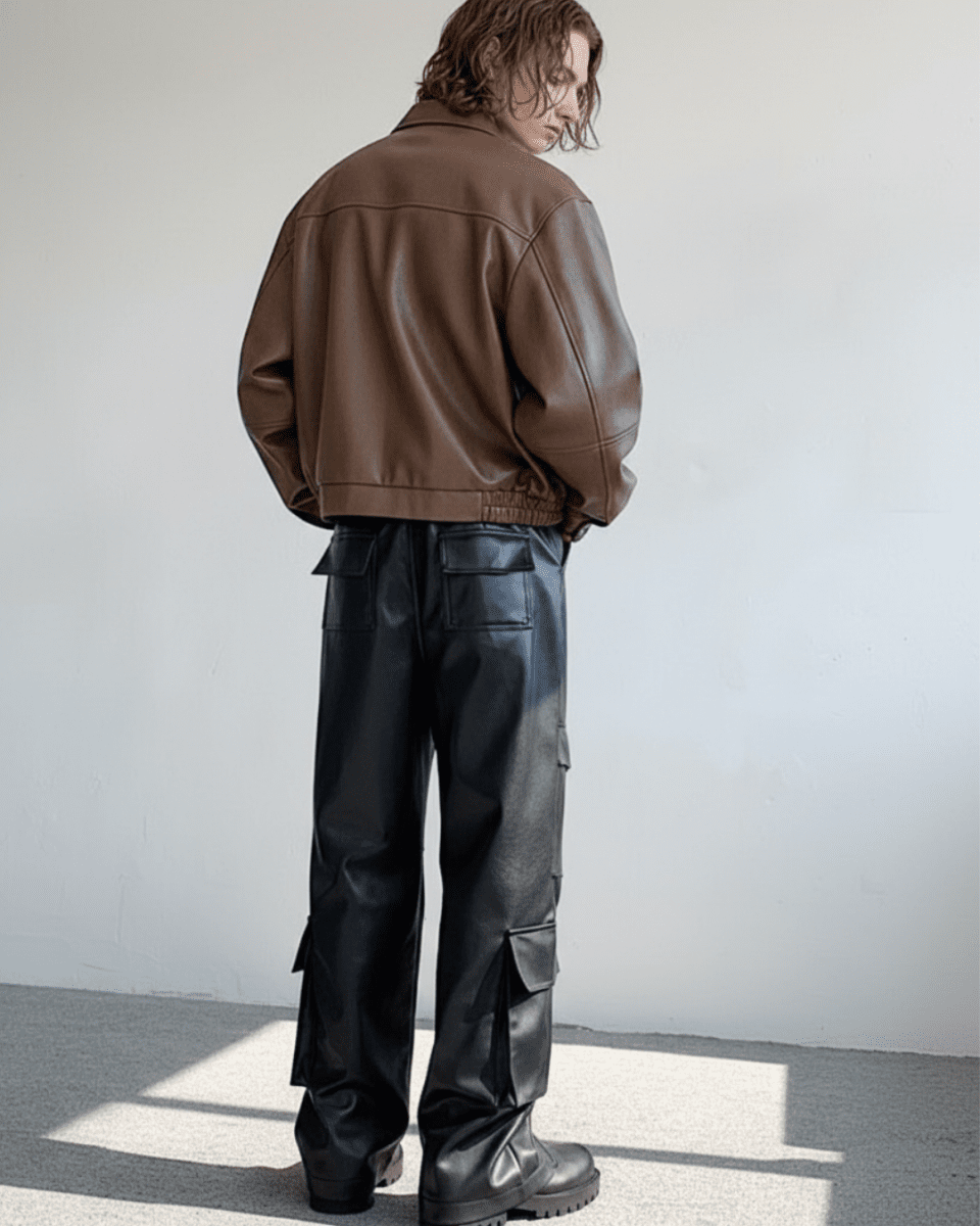 FORGE RIVET LEATHER PANTS na2308 