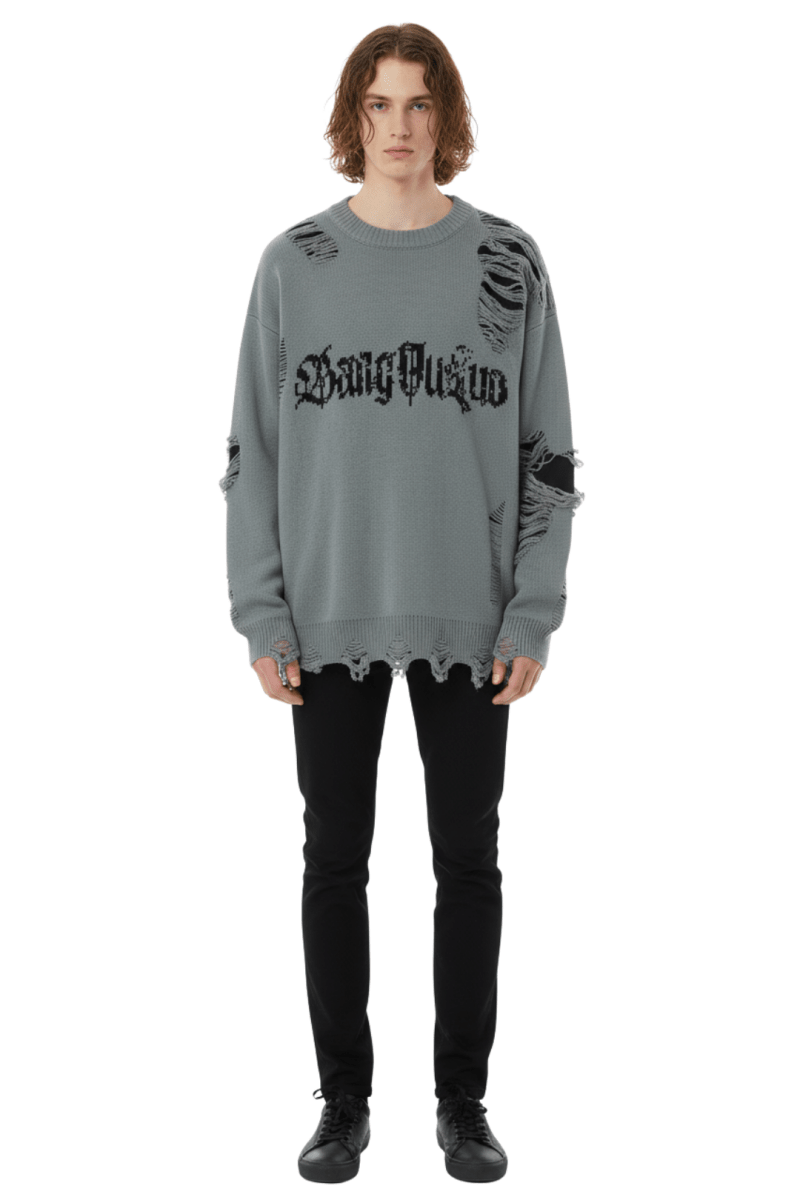 Urban Punk Distress Sweater na2412