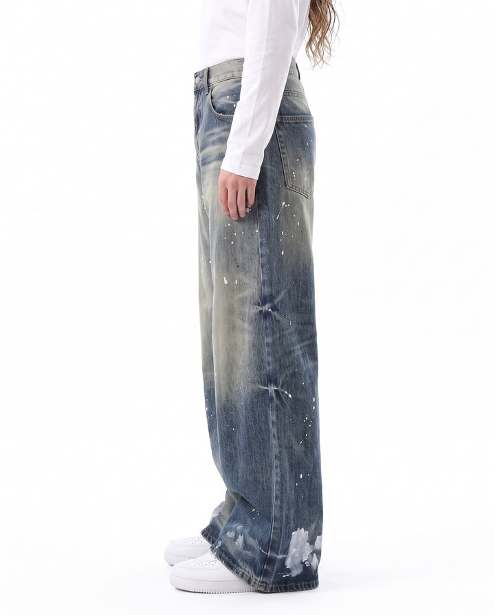 Washed Wide Jeans na3203