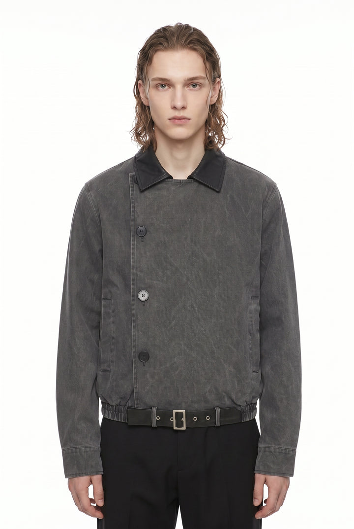 Asymmetric Belted Jacket na2834