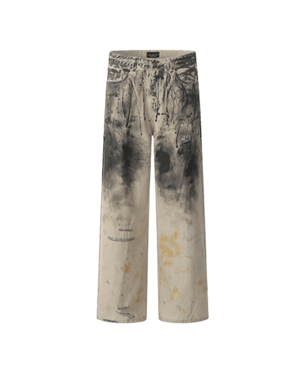 [BLANKIN] ink graffiti loose high street pants na2049