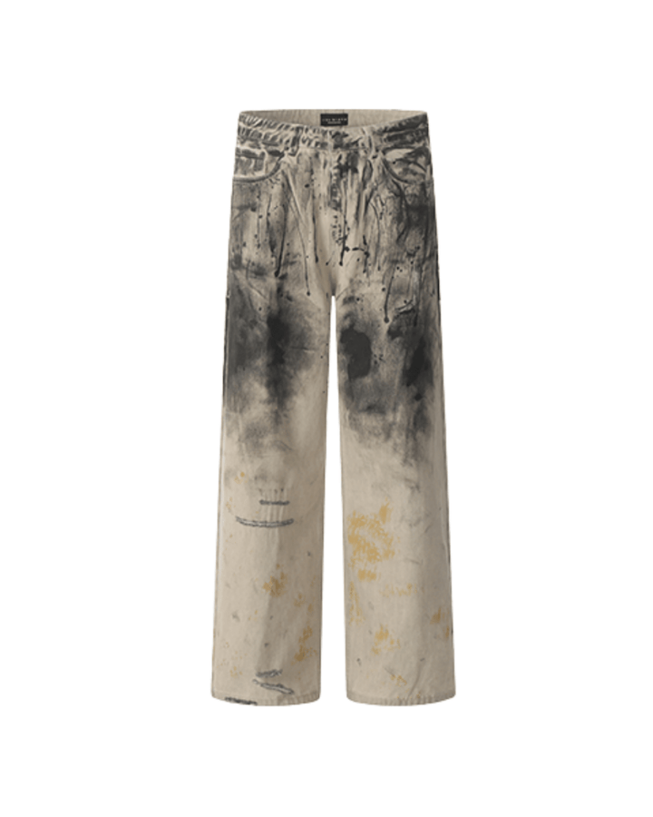 [BLANKIN] ink graffiti loose high street pants na2049