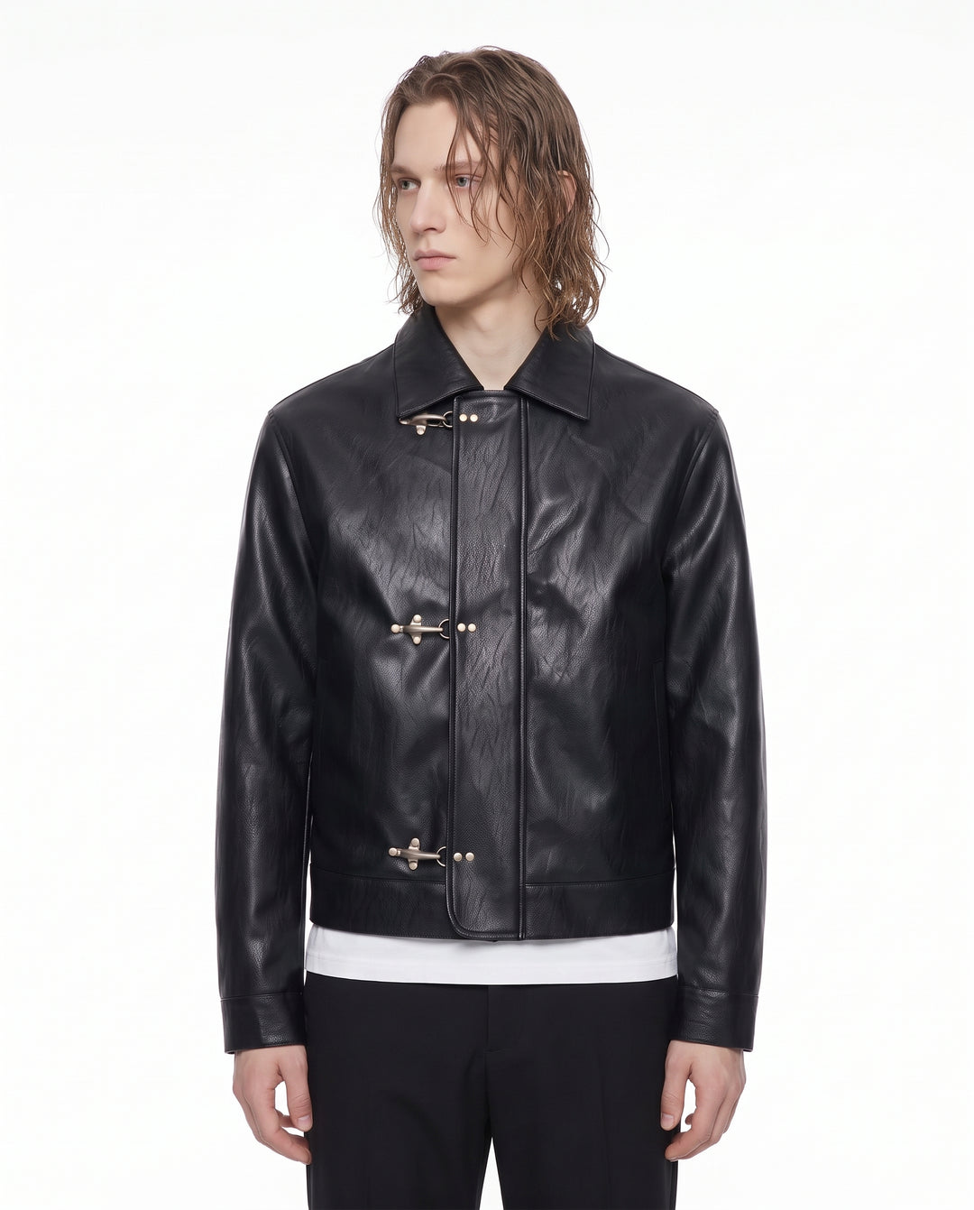 Buckle Leather Jacket na3194
