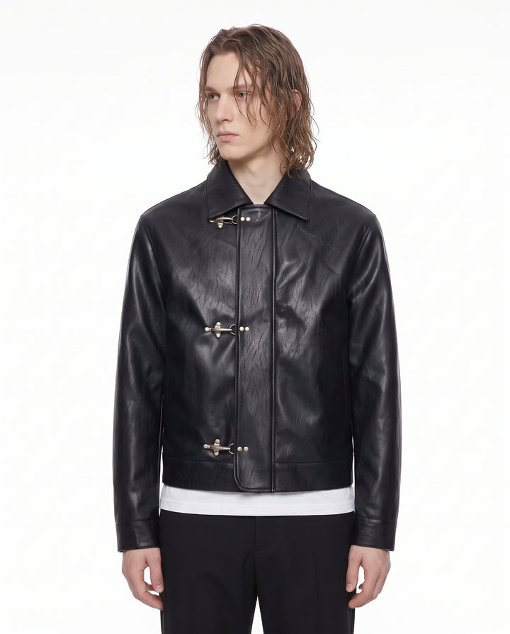 Buckle Leather Jacket na3194