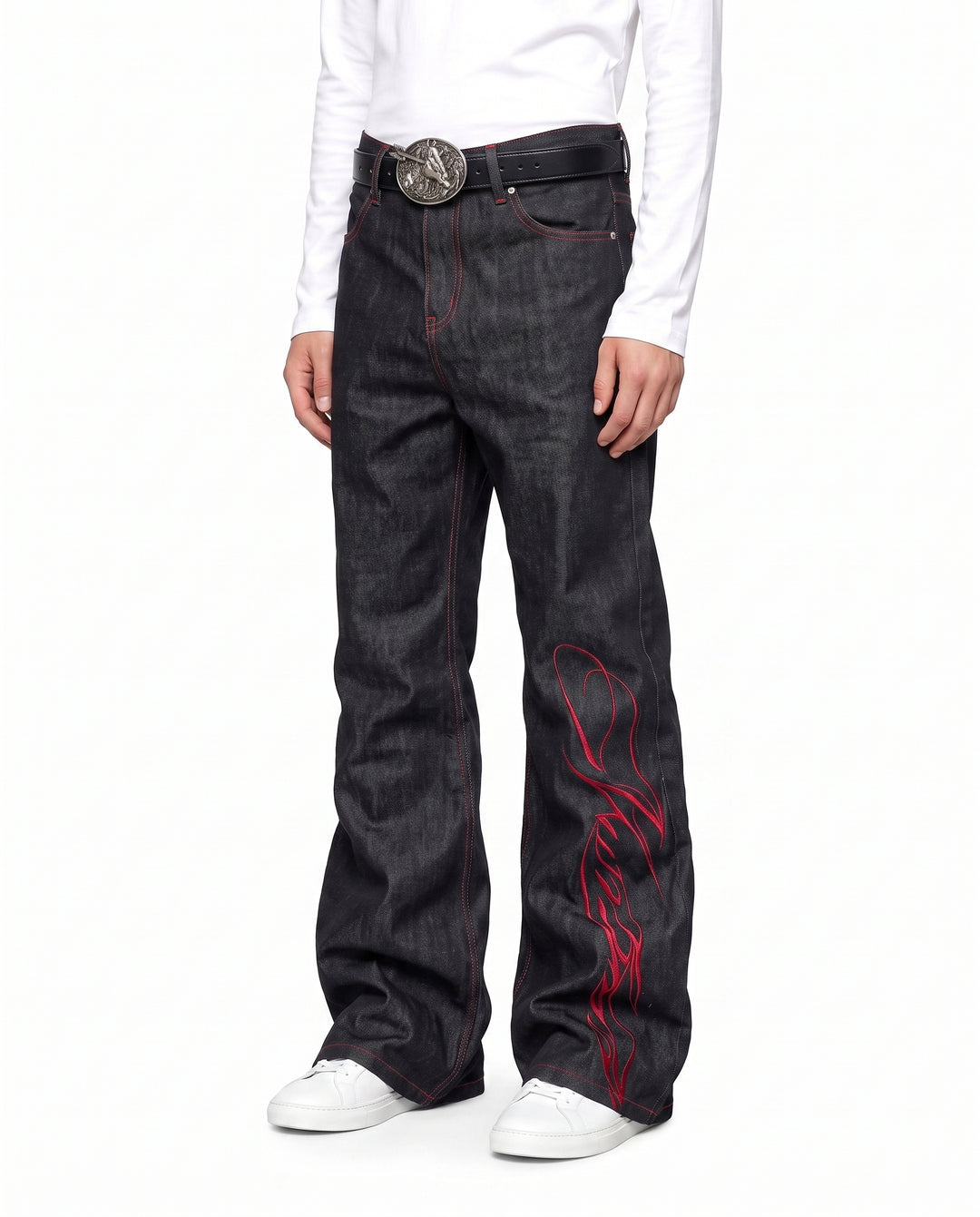 Flared Denim Pants na2965