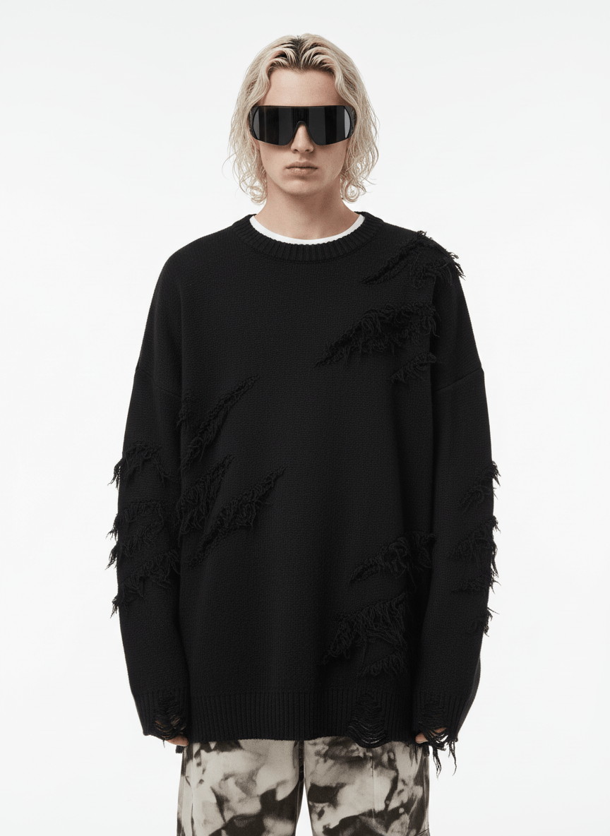 [XPKAEAX] 디자인 라운드 넥 스웨터 NA200