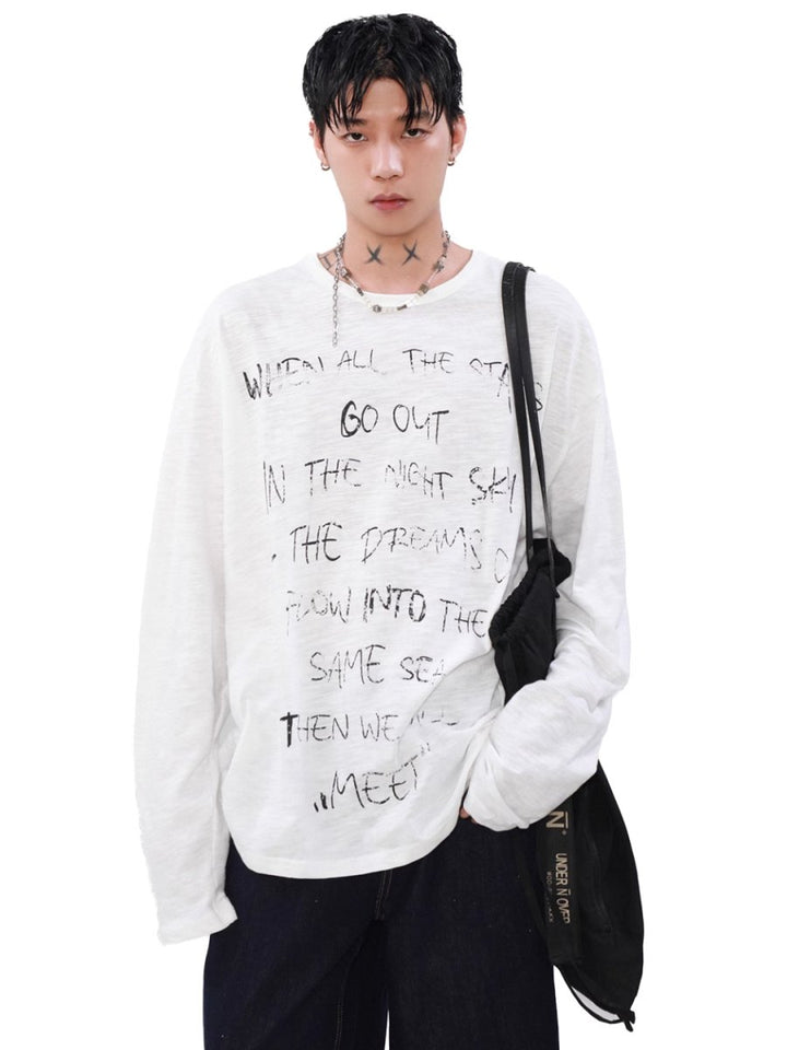 【MRNEARLY】 long-sleeved T-shirt na1504