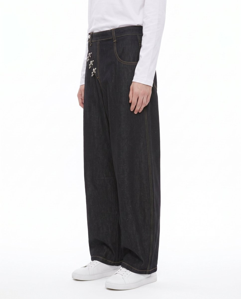 Buckle Wide Jeans na3018