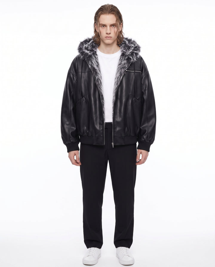 Fur Leather Jacket na3068