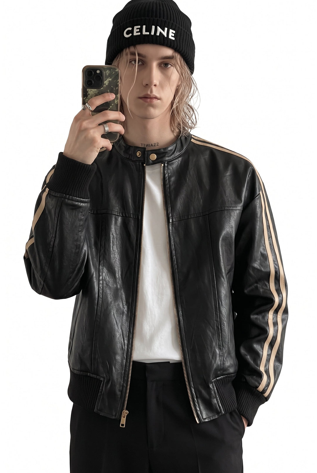 Faux Leather Jacket na2764