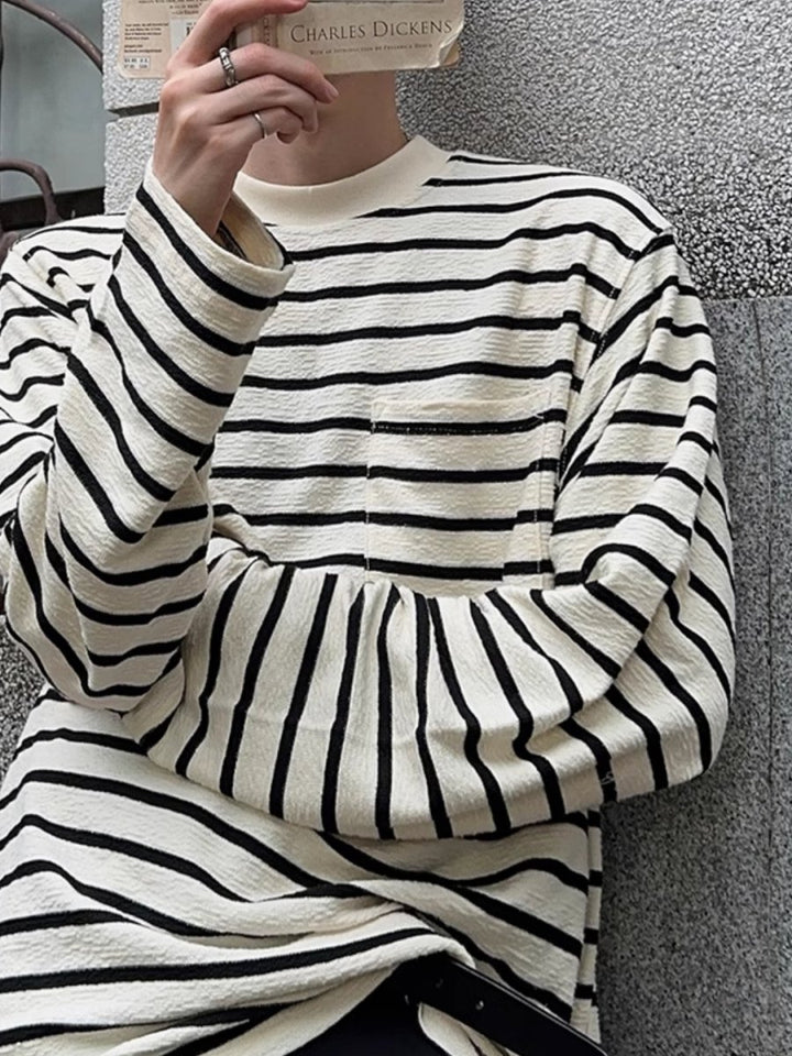 【JH HOMME】 striped knit na1491