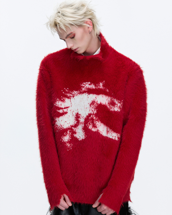 【ArguE CulturE】Crimson Howl Fur Jacket na2285