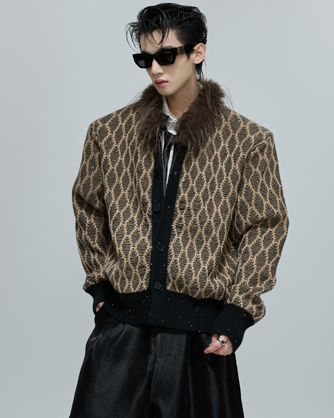 [ArguE CulturE] Royal Pattern Fur Knit na2270