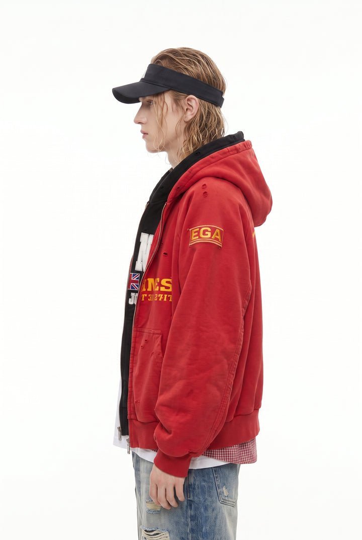 Graphic Zip Hoodie na2810
