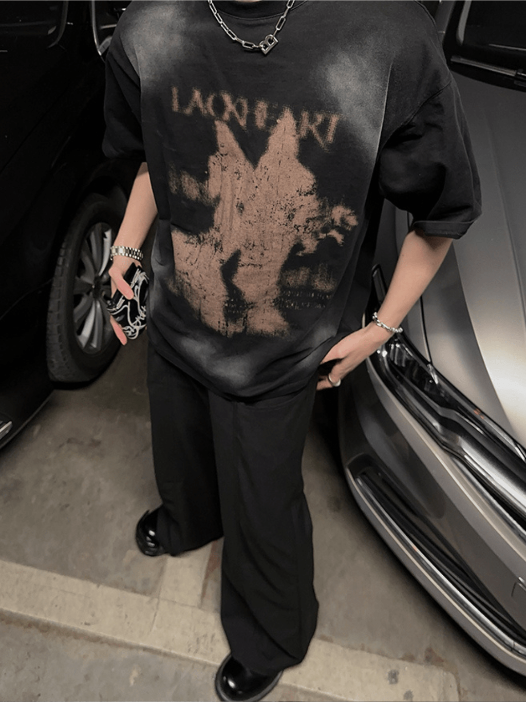【JH HOMME】vintage washed short sleeve T-shirt na1256